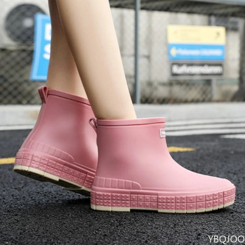 Women's Waterproof Anti-Slip Ankle Rain Boots – Lightweight Women's Rain Boots Axl
