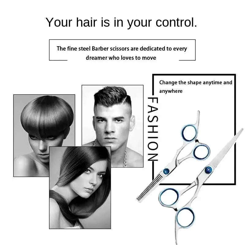 6-Inch Professional Hair Cutting & Thinning Scissors Set Hairdressing Scissors Axl