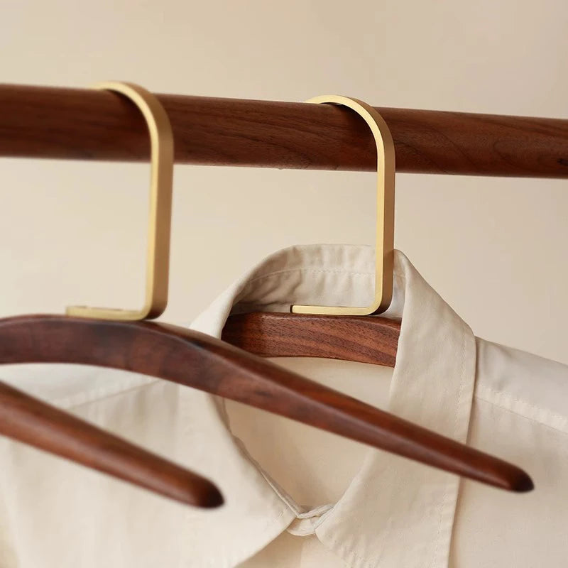 Nordic Walnut Wood Clothes Hanger Organizer – Space-Saving Rack Clothes Hanger Organizer Axl