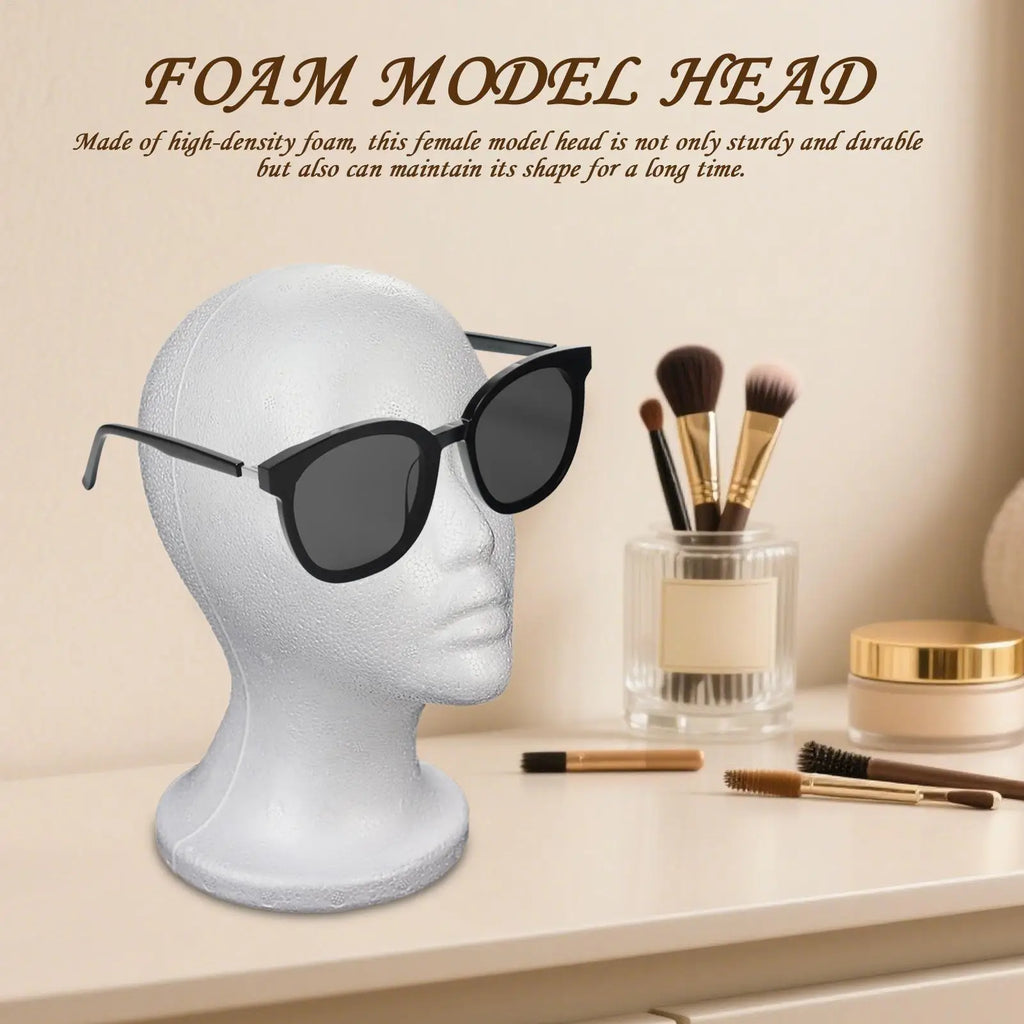 Foam Mannequin Head for Wigs, Hats & Glasses Display Foam Mannequin Head Axl