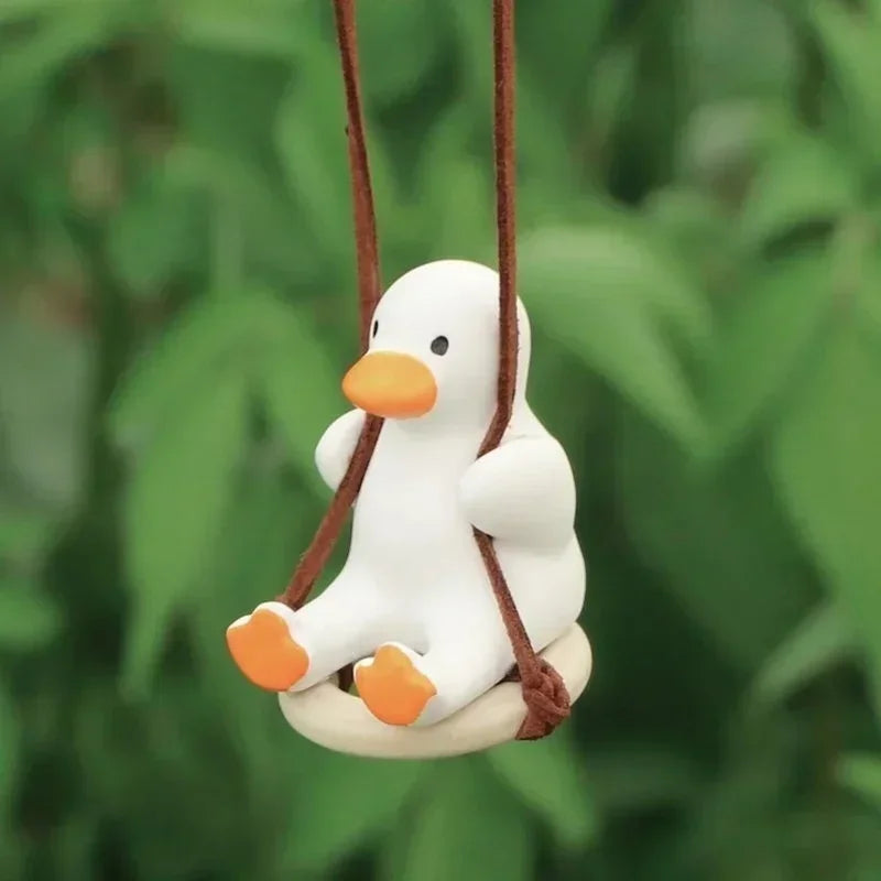 Swing Duck Car Mirror Pendant – Plaster Perfume Ornament Gift Car Mirror Ornament Axl