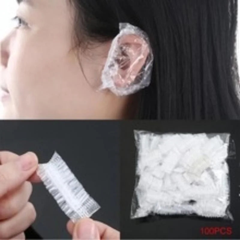 100 Pcs Disposable Ear Covers for Hair Dye & Salon Use Disposable Ear Covers Axl