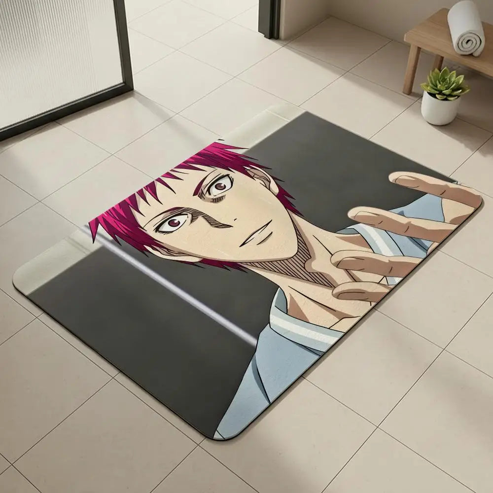 Kuroko's Basketball Diatomite Bath Mat – Quick Dry, Non-Slip Diatomite Bath Mat Axl White7 50x80cm