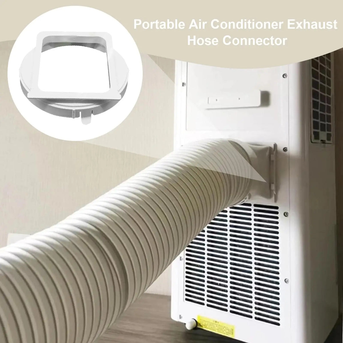 Portable AC Exhaust Hose Adapter – 5.9" Duct Coupler AC Duct Adapter Axl