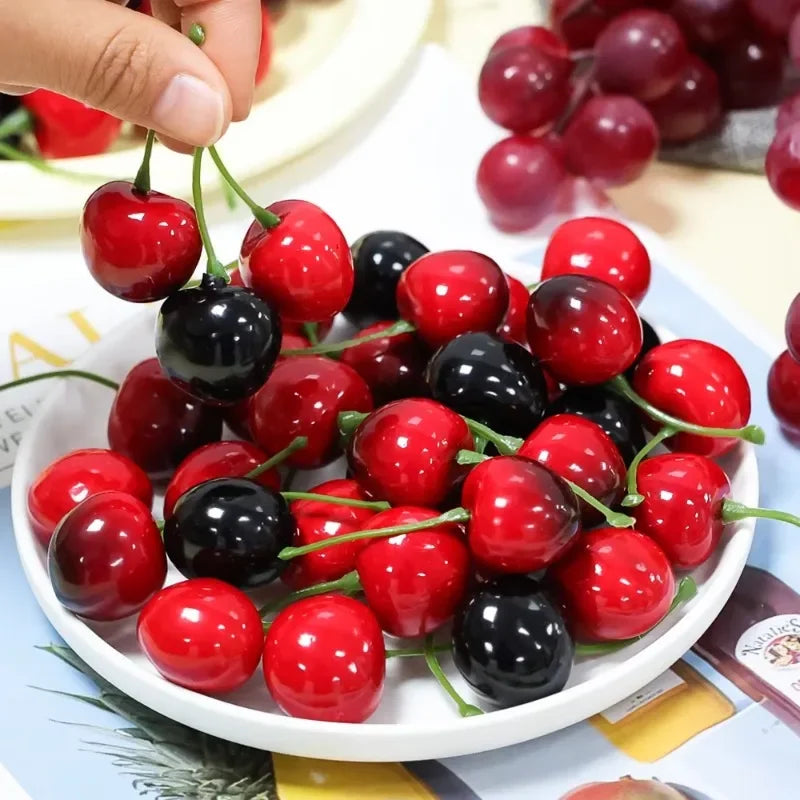Artificial Cherry Fake Fruit Decor Props – 10/20 Pcs Set Artificial Fruit Decor Axl