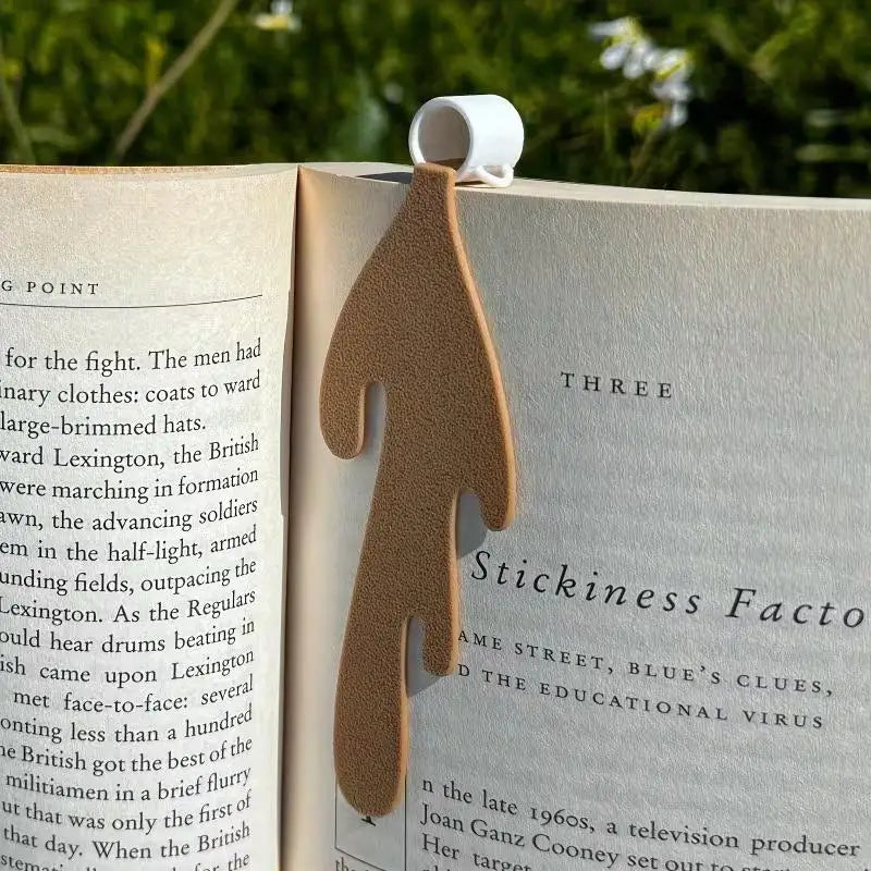 Coffee Cup Leather Bookmark – Novelty Page Marker Gift Leather Bookmark Axl