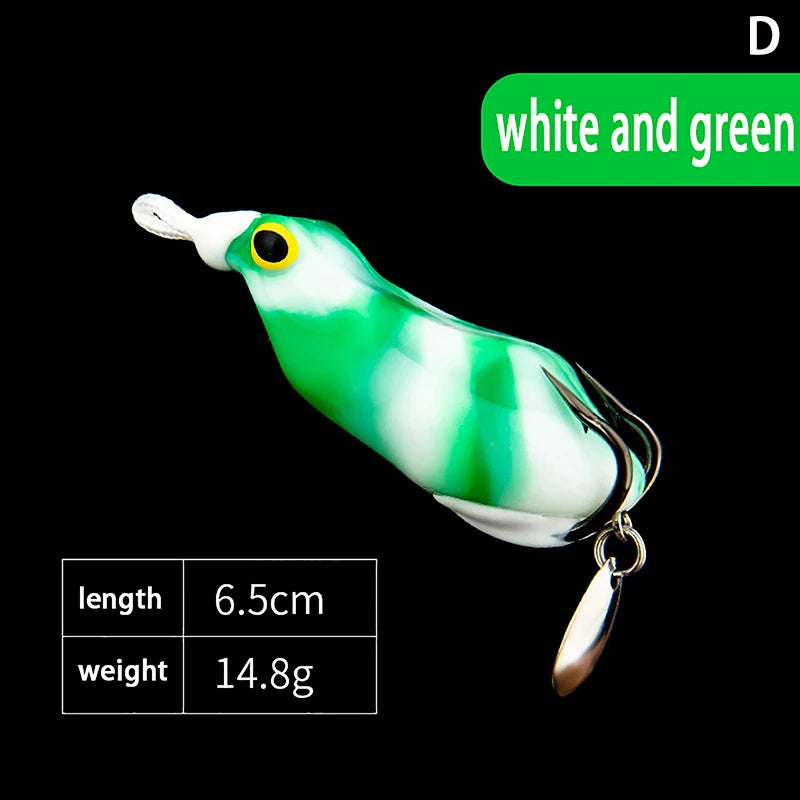 Thunder Frog Soft Lure – Silicone Bionic Frog Bait with Hook Soft Fishing Lure Axl color D