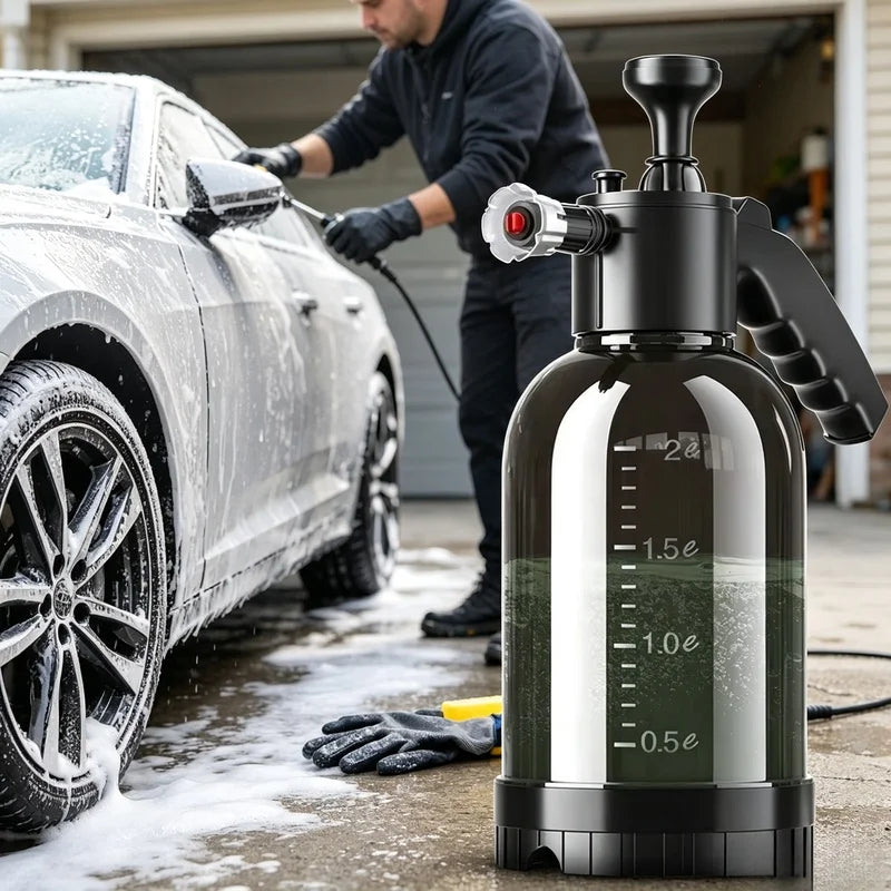 2L Manual Pump Foam Sprayer – Car Wash & Home Cleaning Foam Pump Sprayer Axl