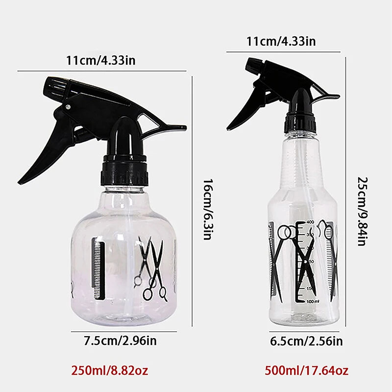 Refillable Adjustable Mist Spray Bottle 250ml & 500ml Hair Spray Bottle Axl