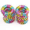 10-Pack Telephone Wire Elastic Hair Bands & Scrunchies 3.5cm Elastic Hair Bands Axl GRAY