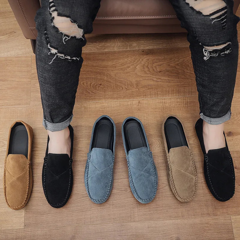 YBQJOO Men's Slip-On Casual Driving Shoes | Low Cut Loafers Men's Slip-On Shoes Axl