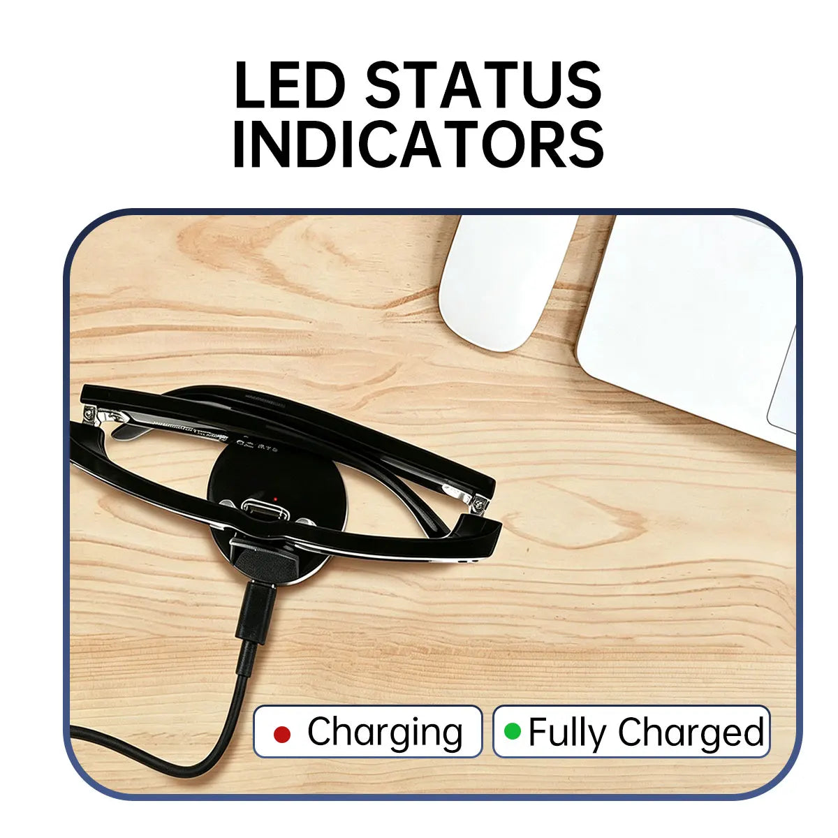 USB-C Charging Stand for Ray-Ban Meta Smart Glasses + 1M Cable Smart Glasses Charger Axl