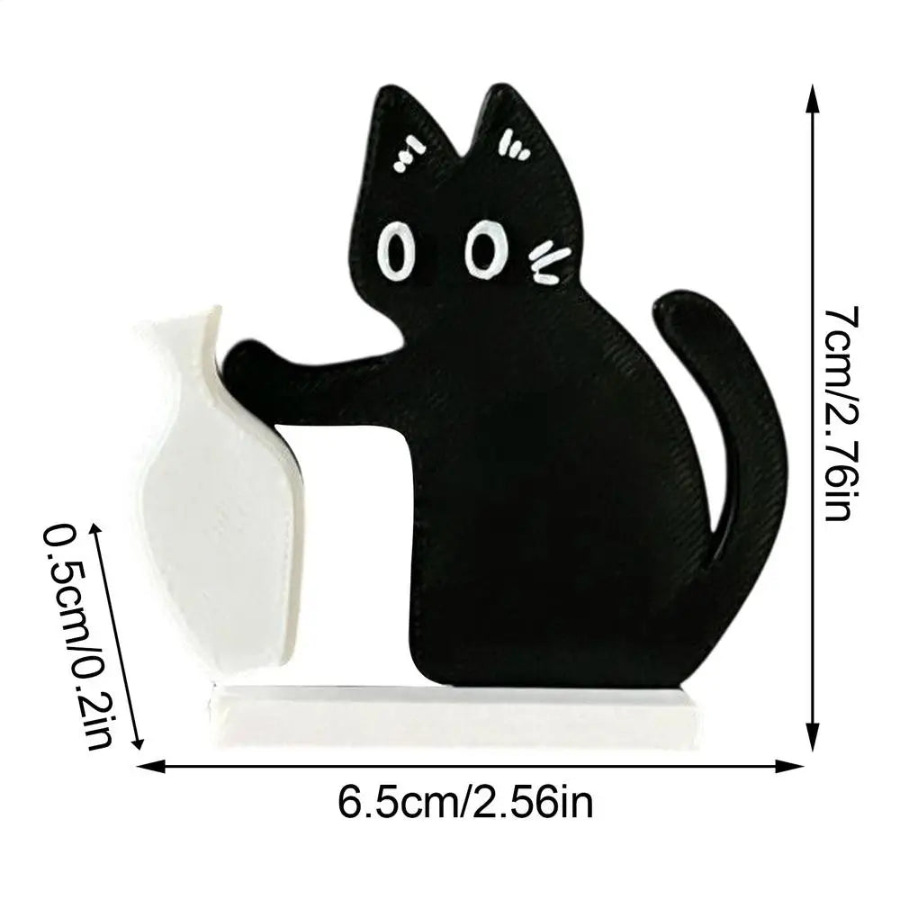Black Cat Whisker Holder Fridge Magnet | Acrylic Storage Box Fridge Magnet Organizer Axl Black
