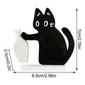 Black Cat Whisker Holder Fridge Magnet | Acrylic Storage Box Fridge Magnet Organizer Axl Black