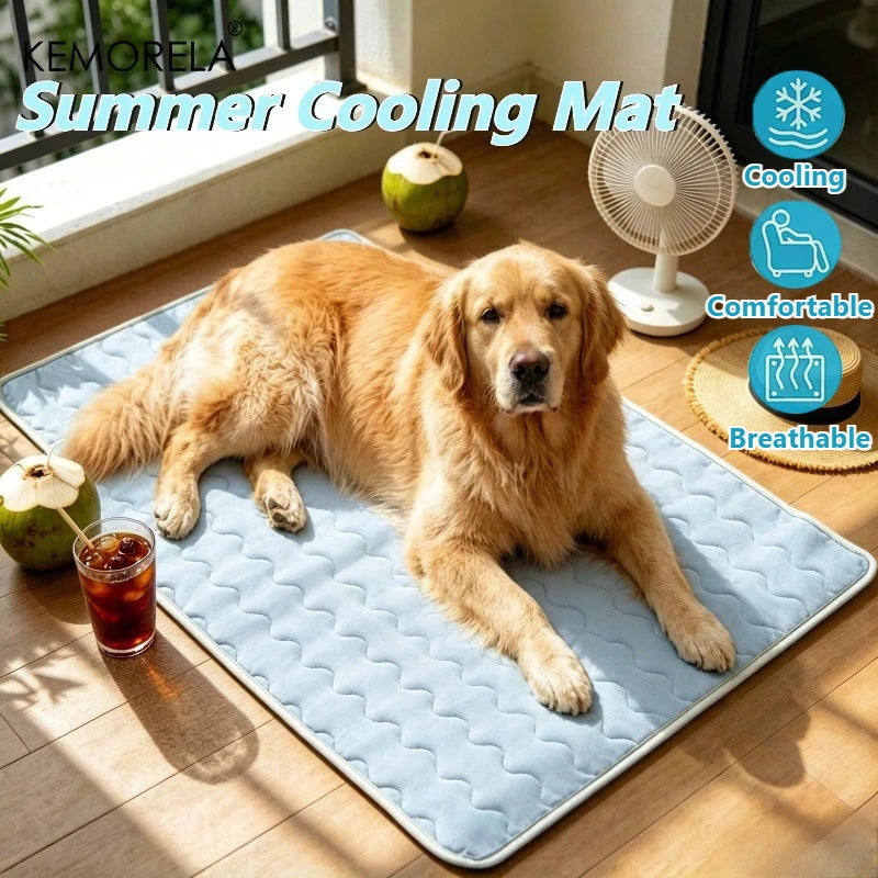 KEMORELA Pet Cooling Mat – Ice Pad Bed for Cats & Dogs Pet Cooling Mat Axl