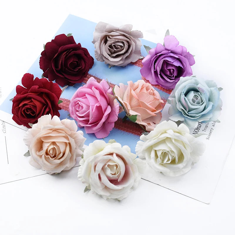 Velvet Silk Rose Heads 10/20 Pcs – Artificial Flowers for DIY Décor Artificial Silk Flowers Axl