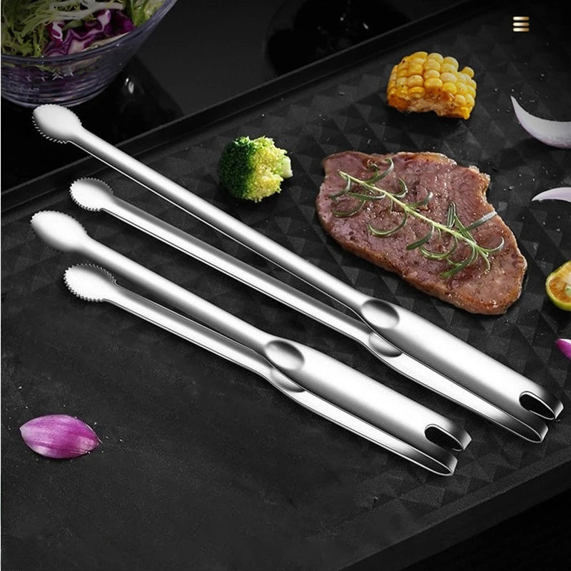 Stainless Steel Grill Tongs – Non-Slip BBQ & Kitchen Clip BBQ Grill Tongs Axl