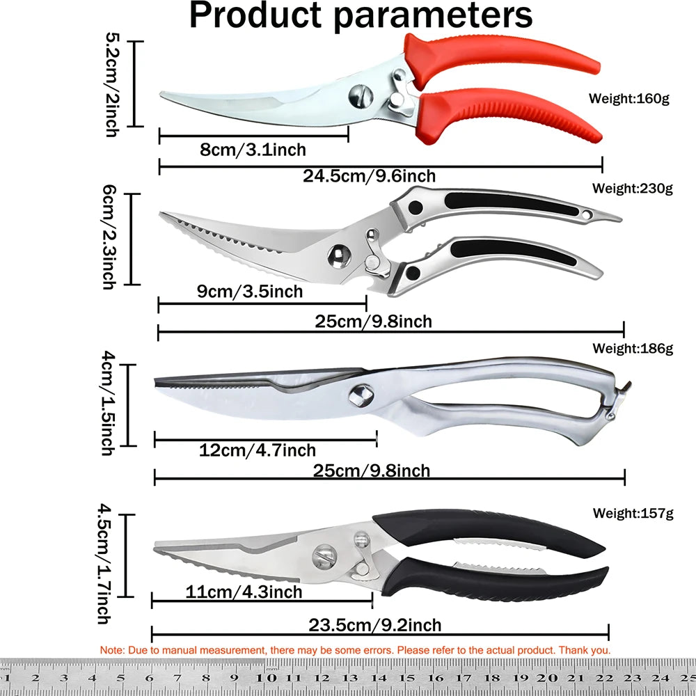 Professional Stainless Steel Kitchen Scissors & Heavy-Duty Shears Kitchen Scissors Axl