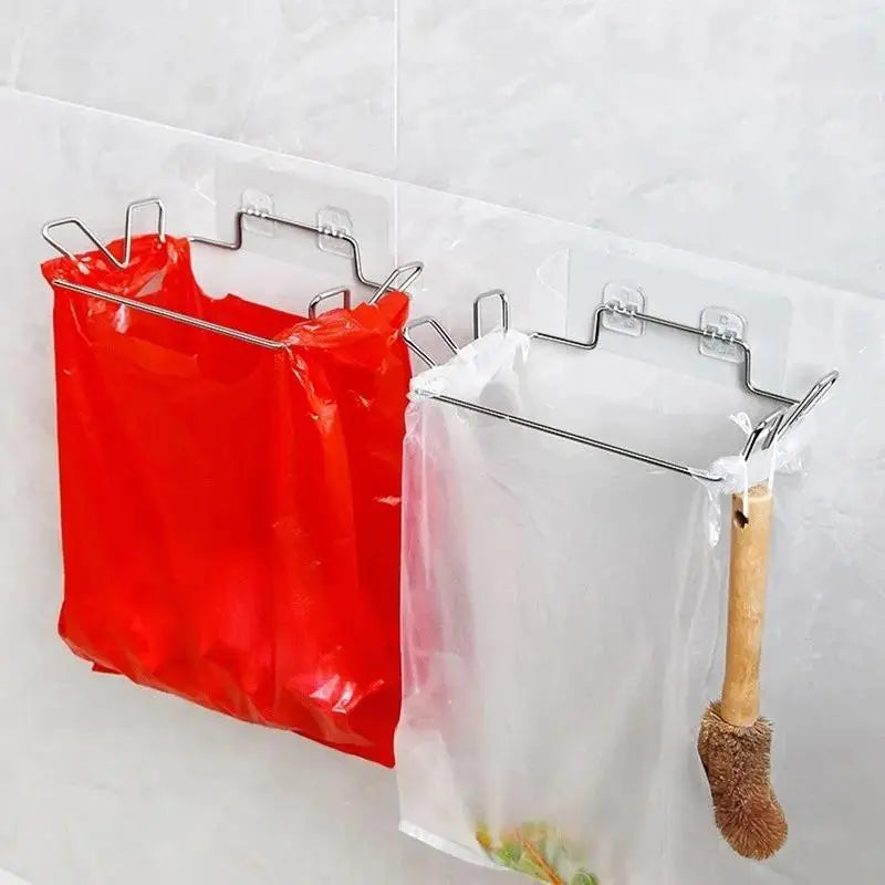 Stainless Steel Cabinet Door Trash Can Rack – Punch-Free Cabinet Storage Rack Axl