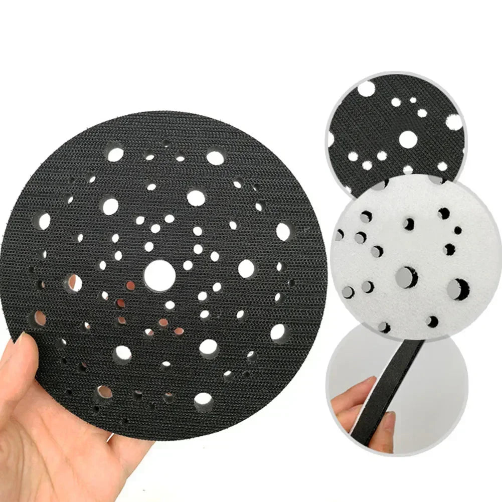 6" 150mm 70-Hole Soft Sponge Interface Pad | Hook & Loop Sander Orbital Sander Pad Axl