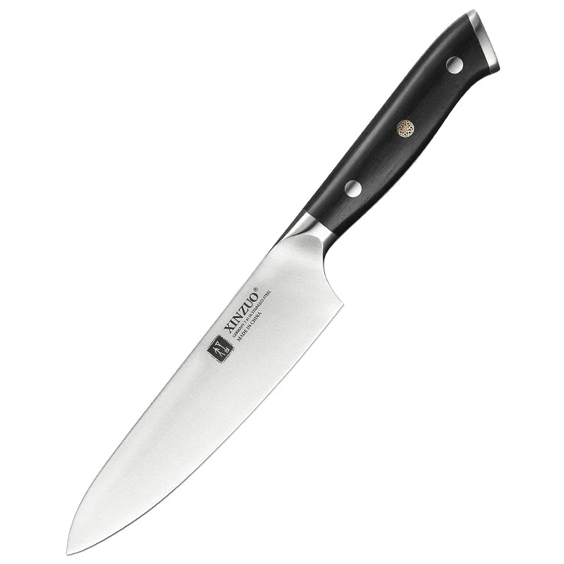 XINZUO Yu 8-Piece Knife Set | 1.4116 Steel & Ebony Handle Kitchen Knife Set Axl 1pc Utility Knife