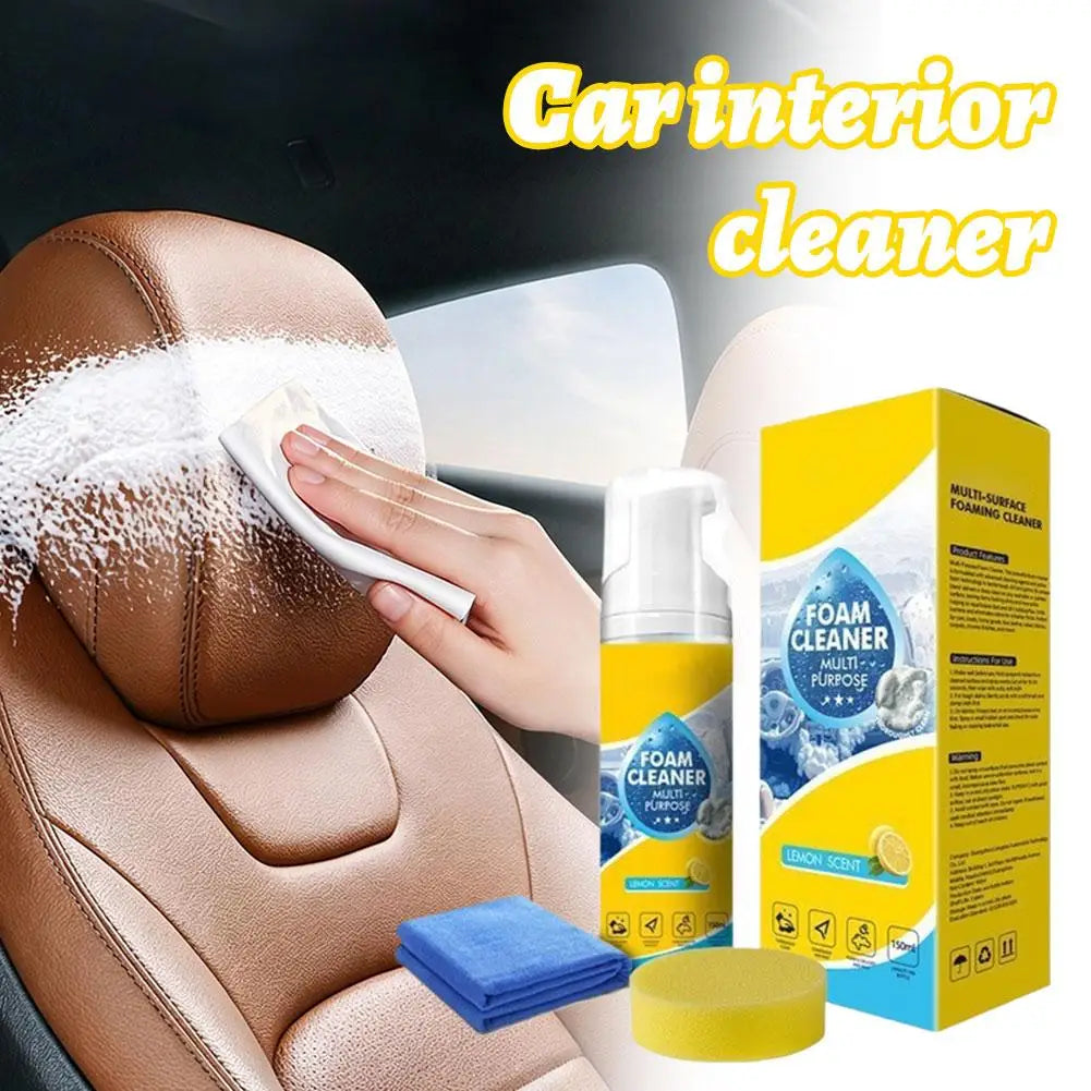 Foam Car Interior Cleaner Kit 150ml – Leather & Upholstery Car Cleaning Kit Axl