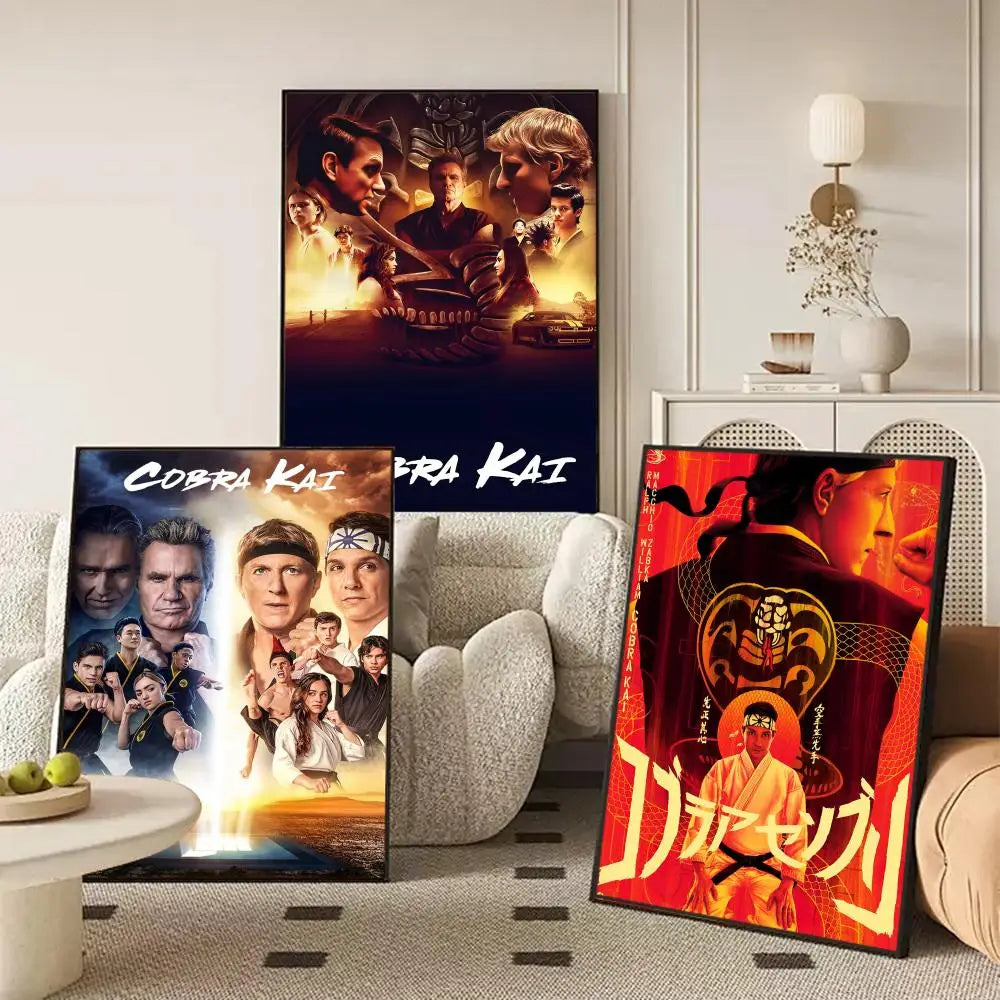 Cobra Kai TV Show Self-Adhesive Poster Sticker | Wall Art Decor Wall Art Sticker Axl