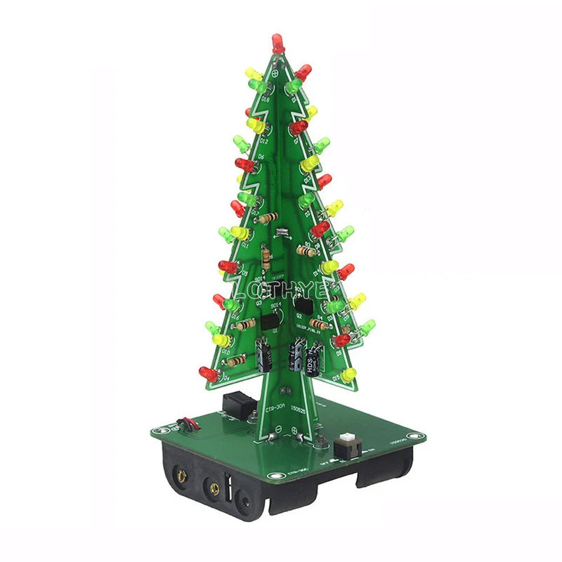 DIY 3D Christmas Tree LED Flash Kit – 36 LED Soldering Project DIY Electronics Kit Axl