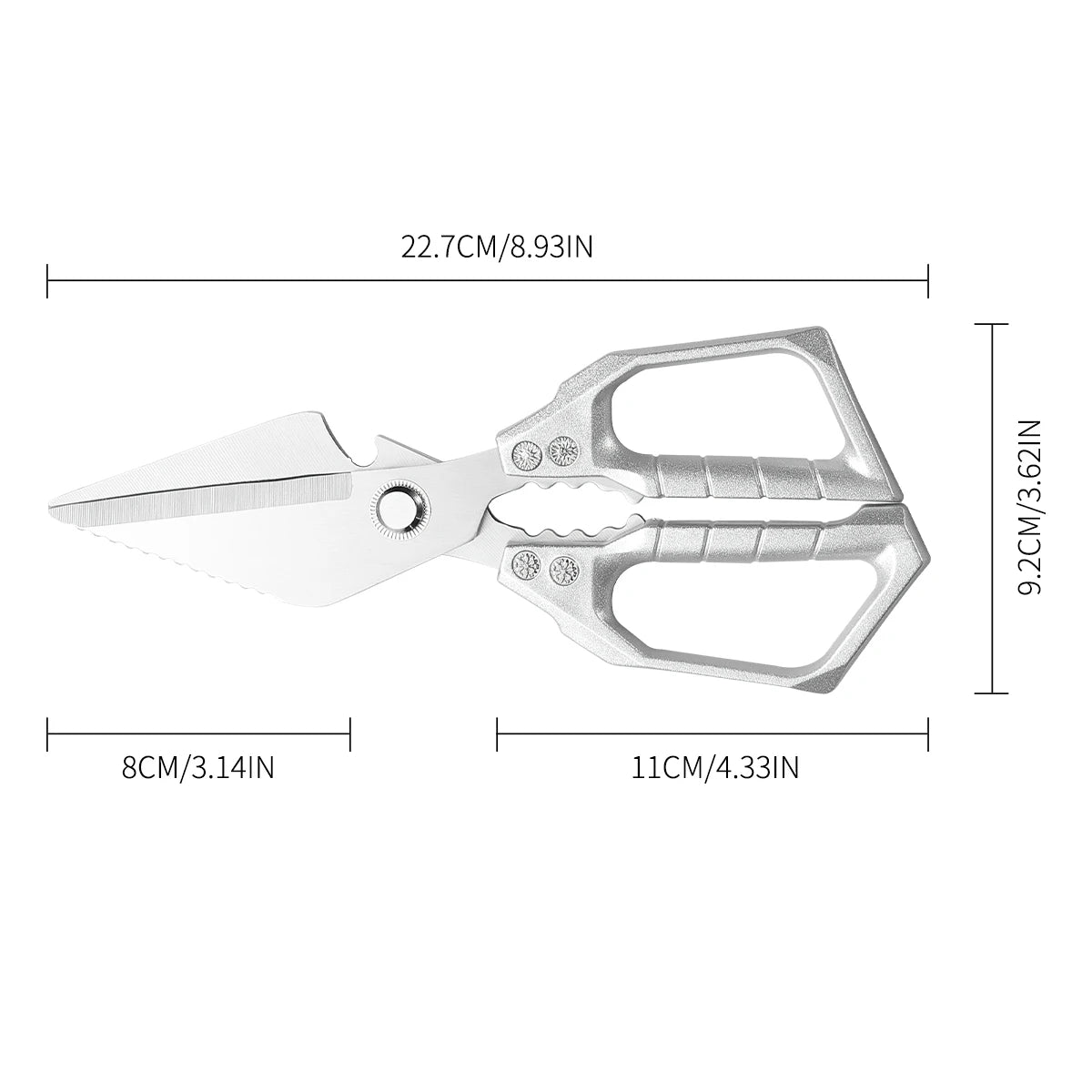Stainless Steel Kitchen Shears – Heavy-Duty Meat & Poultry Scissors Kitchen Shears Axl 1PCS B