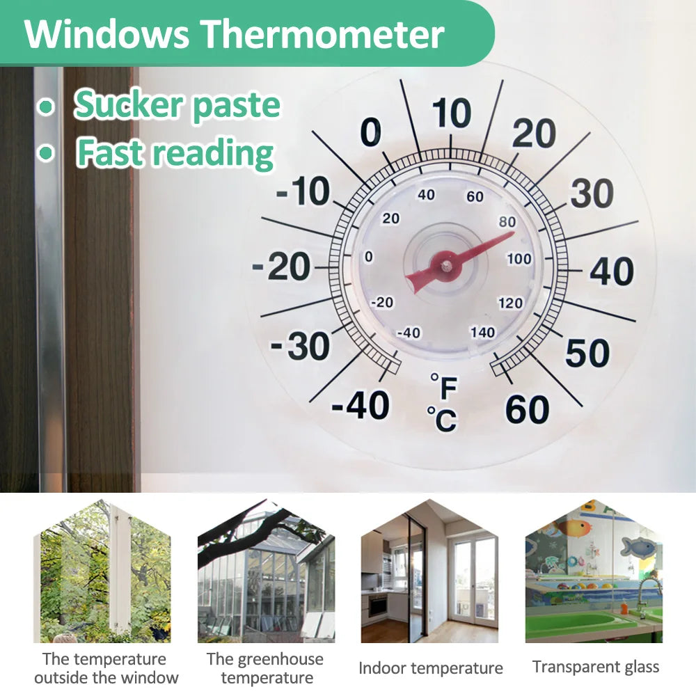 Outdoor Window Thermometer with Suction Cup | Dial Thermometer Outdoor Thermometer Axl Default Title