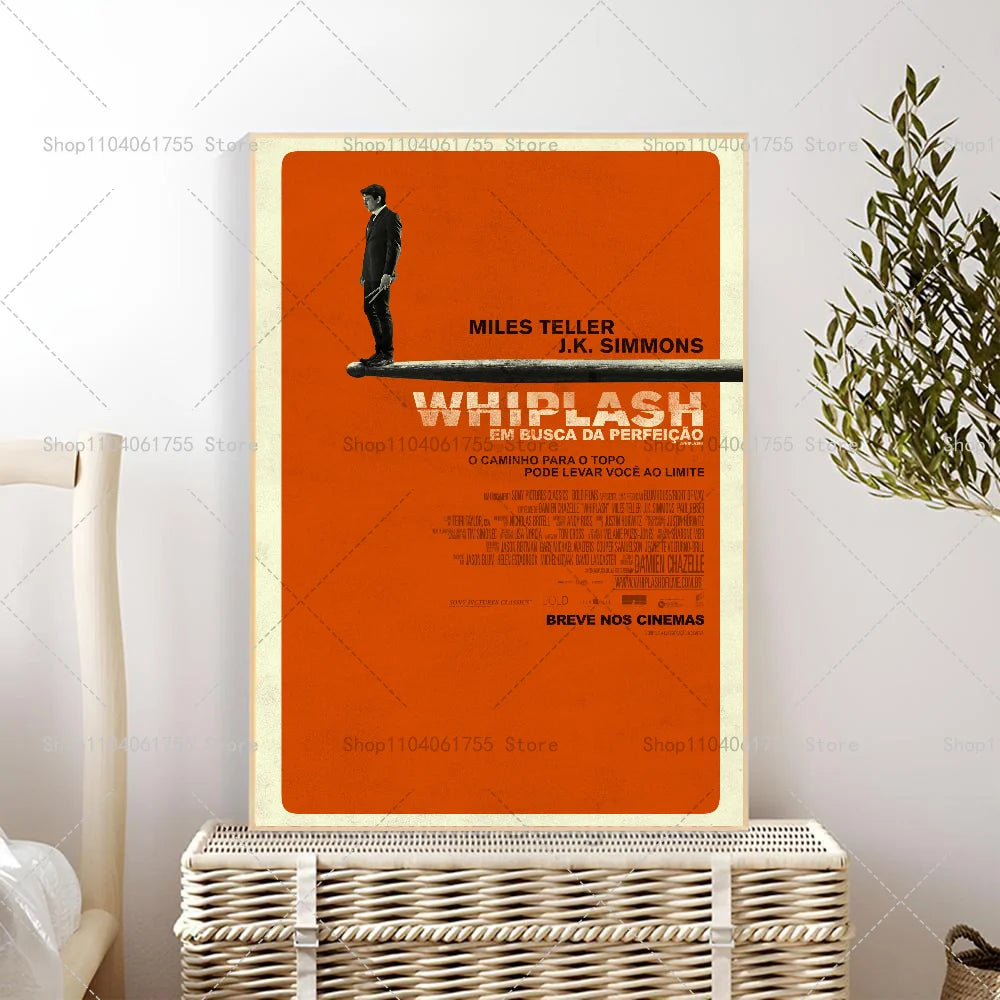 Whiplash Jazz Drummer Movie Poster – Self-Adhesive Wall Sticker Wall Art Poster Axl z3 50x70cm No Frame