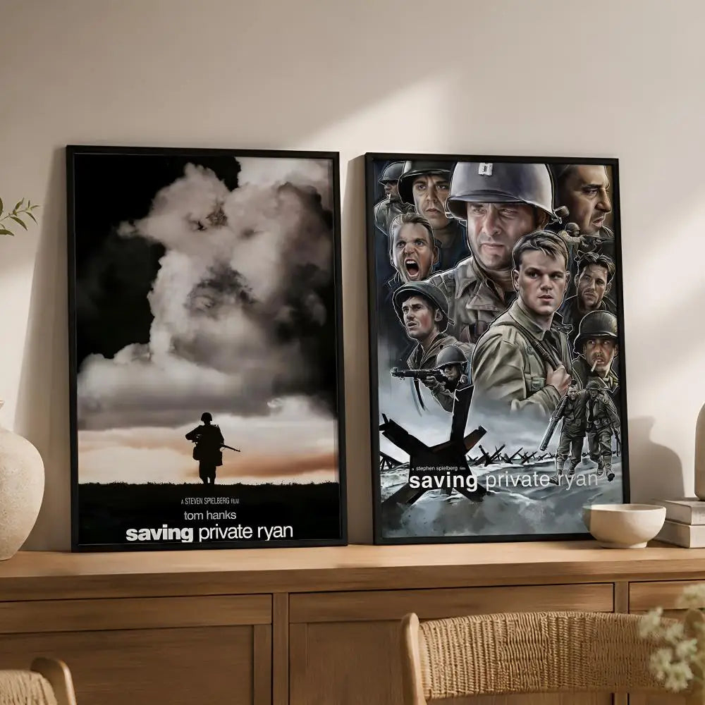 Saving Private Ryan Movie Poster – HD Waterproof Peel & Stick Movie Wall Poster Axl
