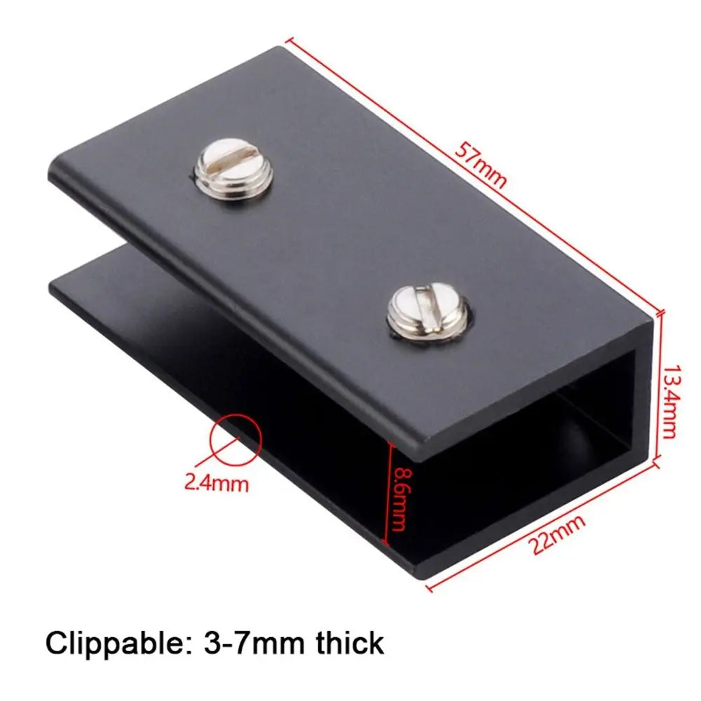 Aluminum Alloy Glass Corner Clips – L, T & Cross Angle Bracket Corner Fixing Clips Axl Style 1