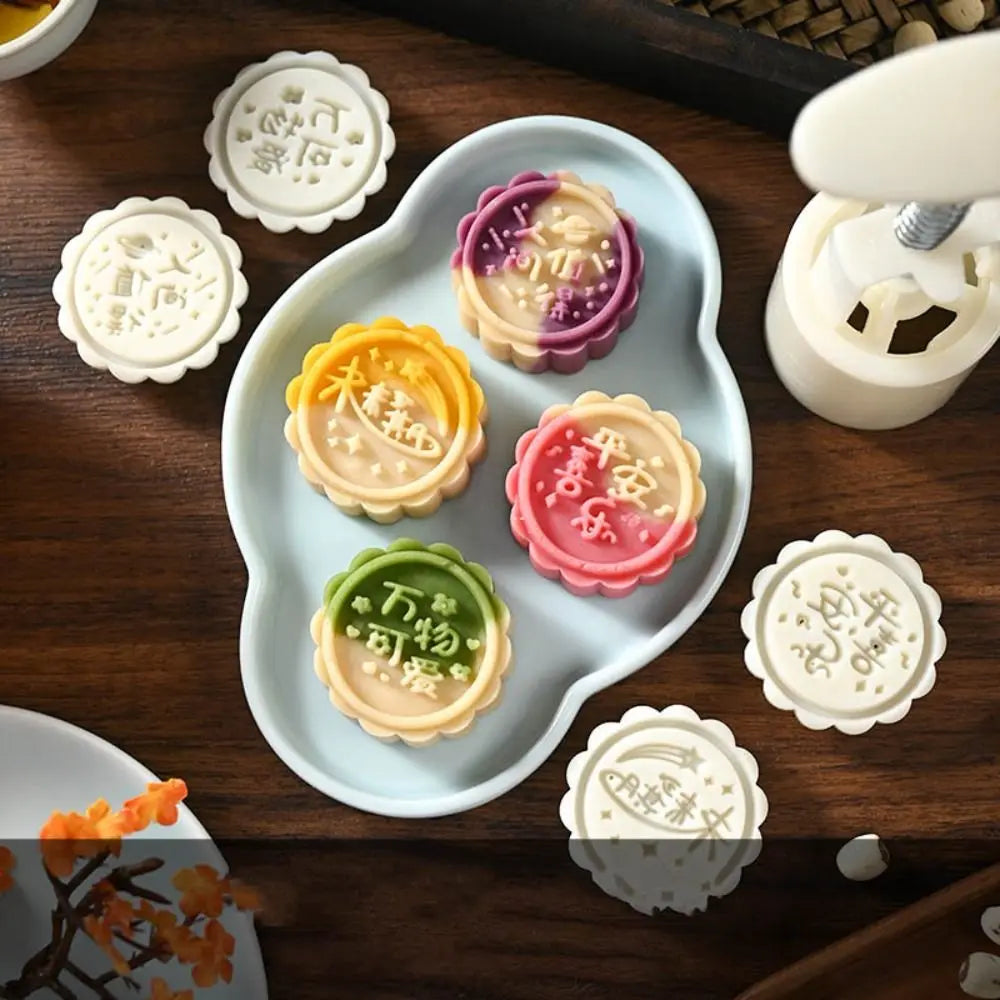 Mooncake Mold – Sakura Flower Stamp & Fondant Cake Tool Baking Mold Axl F 4Pcs