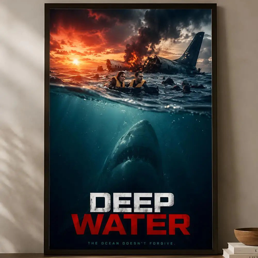 Deep Water Movie Poster – Self-Stick HD PVC Waterproof Wall Art Wall Art Poster Axl White01 50X70cmNoframe