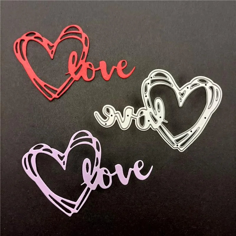 Love Heart Frame Metal Cutting Dies – DIY Scrapbooking Stencils Metal Cutting Dies Axl