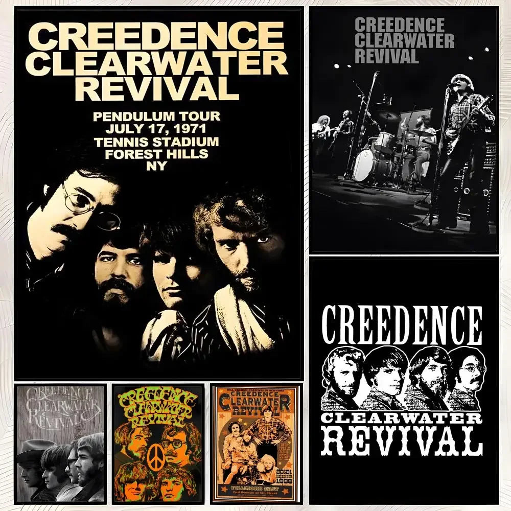 Creedence Clearwater Revival HD PVC Wall Poster – Self-Stick Wall Art Poster Axl