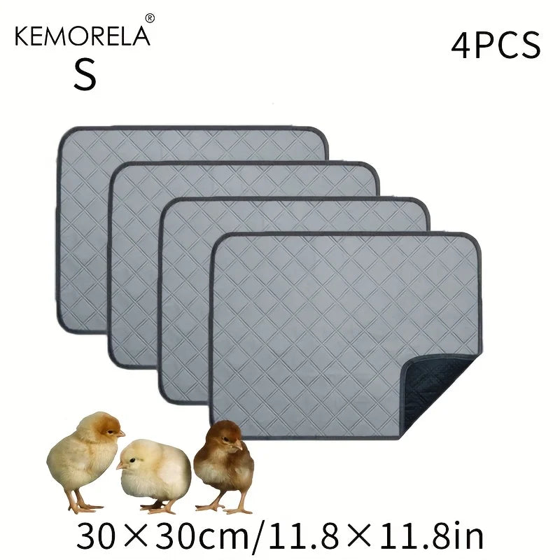 KEMORELA 4-Pack Washable Fleece Cage Liners for Small Pets Pet Cage Liner Axl S