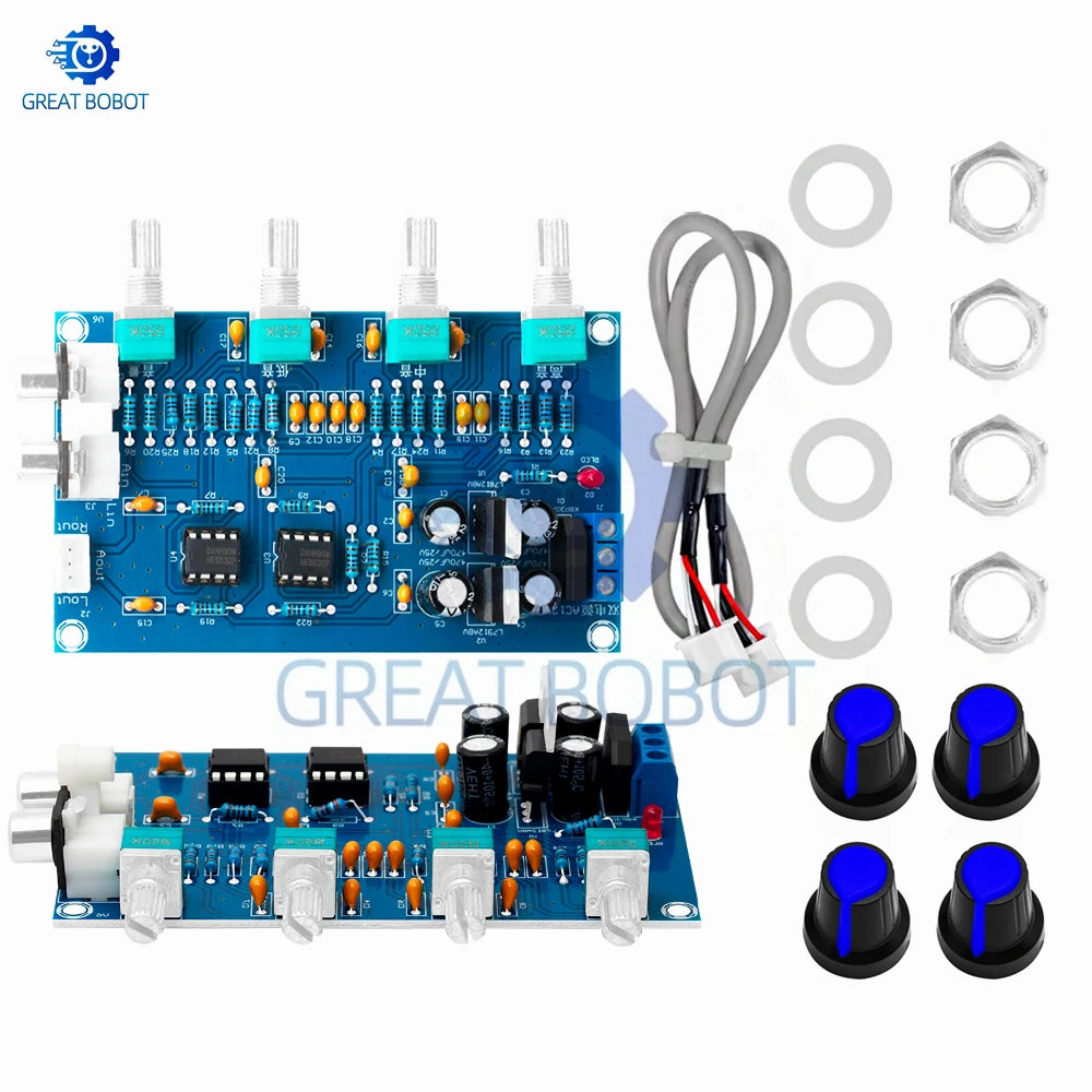 XH-M164 NE5532 Stereo Preamplifier Module with Tone Control Preamplifier Module Axl