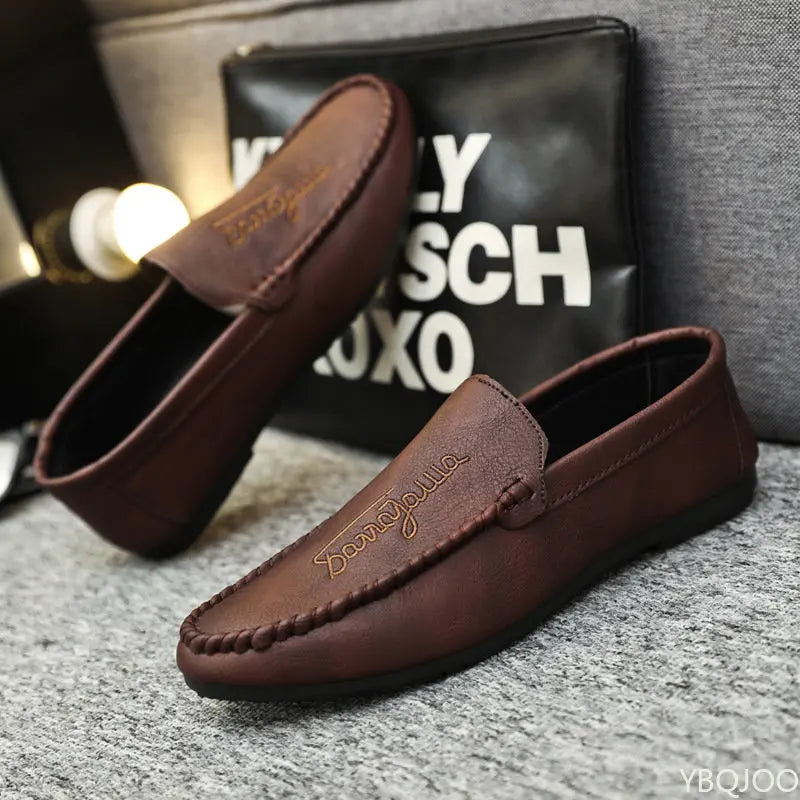 Men's Slip-On Loafers – Breathable Soft PU Leather Moccasins Men's Loafers Axl