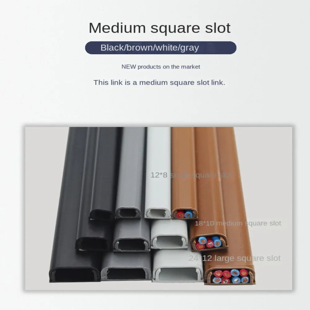 Self-Adhesive Floor Cord Cover – PVC Cable Protector Duct Floor Cord Cover Axl