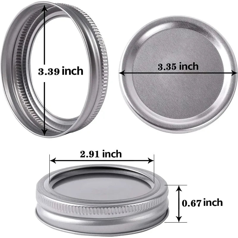 12-Pack Mason Jar Lids & Rings – Regular Mouth Canning 70mm Canning Jar Lids Axl