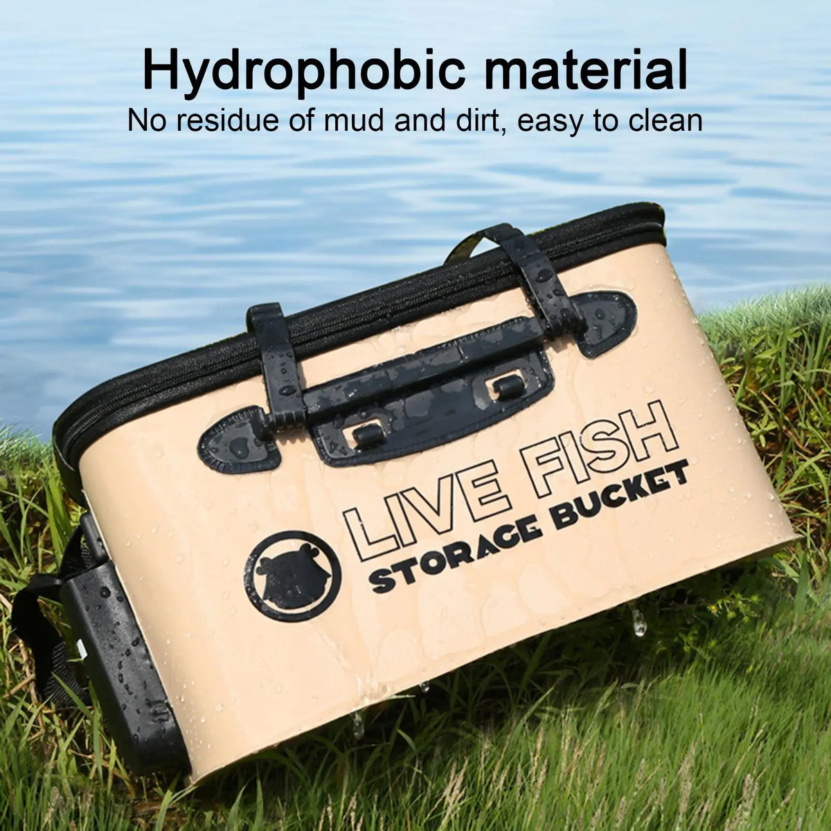 Foldable EVA Fishing Bucket – Portable Live Fish Keeper Fishing Bucket Axl