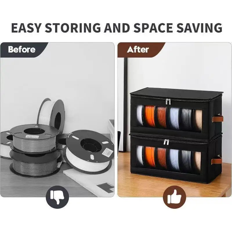 3D Printer Filament Storage Box – Spool Holder Organizer Filament Storage Box Axl