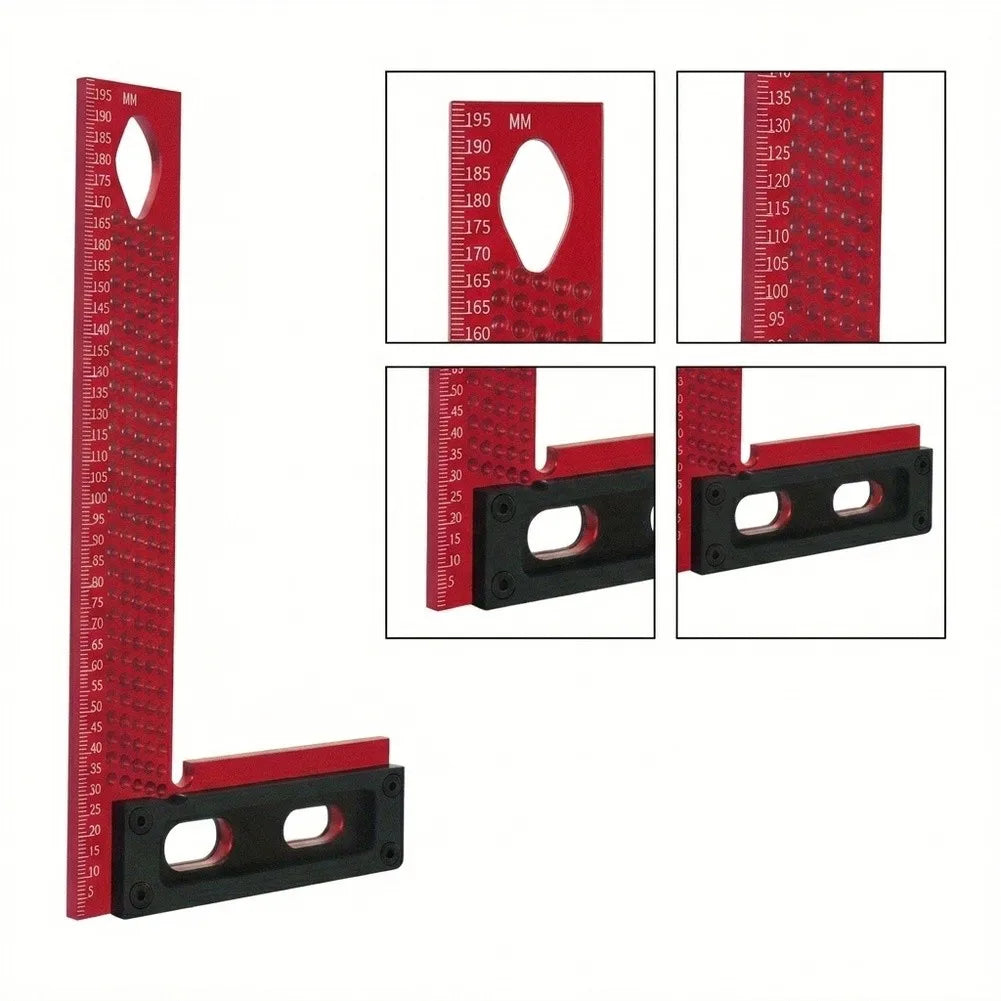 Aluminum Right Angle Ruler – Woodworking Carpenter Marking Square Woodworking Marking Ruler Axl