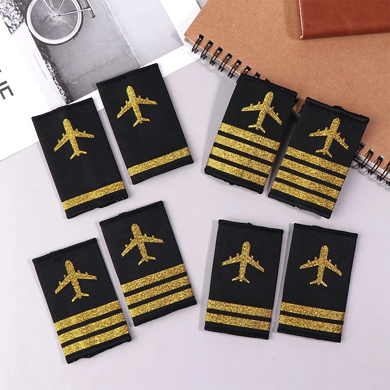 Pilot Uniform Epaulettes – Shoulder Rank Badges, 1 Pair Uniform Epaulettes Axl