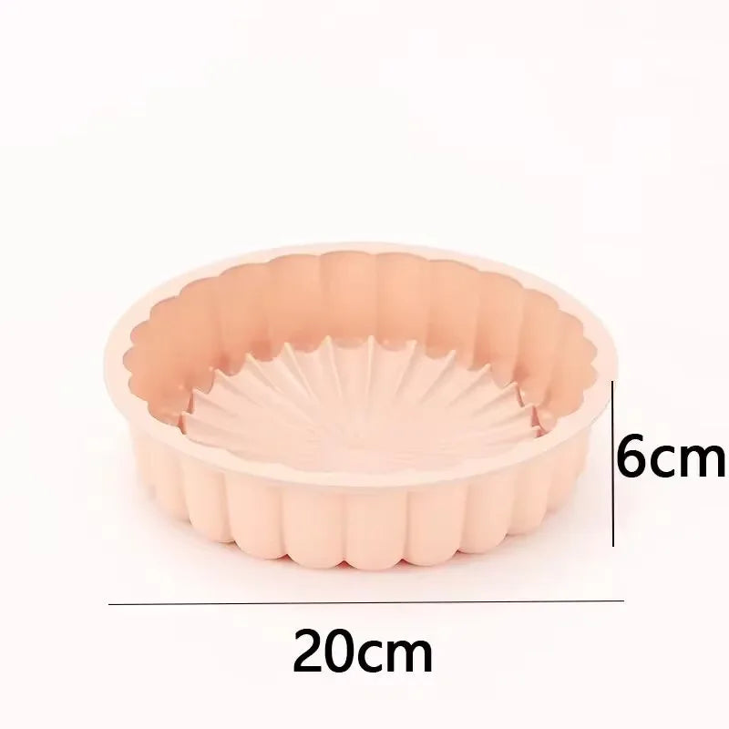 Silicone Round Cake Pan – Non-Stick DIY Baking Mold Silicone Cake Mold Axl pink 1