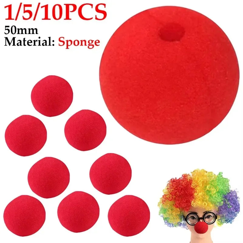 Red Foam Clown Nose 50mm – Party & Magic Props (1/5/10 PCS) Costume Accessory Axl