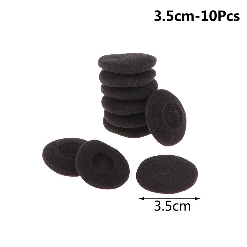 10-Pack Foam Ear Pads for Earhook Headphones – 35 to 60mm Headphone Ear Pads Axl 3.5cm-10Pcs