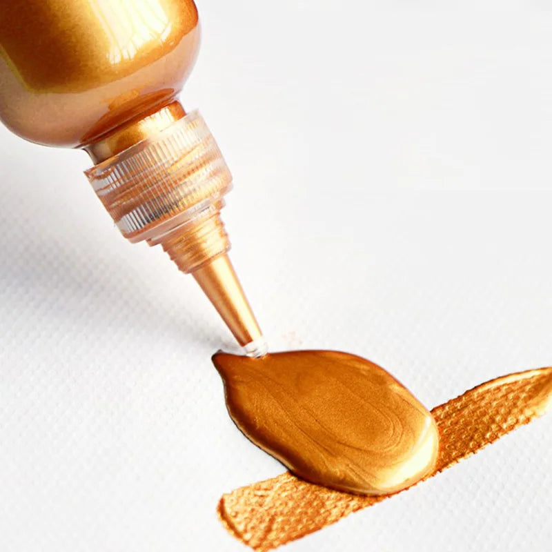 60ml Metallic Acrylic Paint – Gold, Silver & Copper DIY Pigment Acrylic Craft Paint Axl Bronze